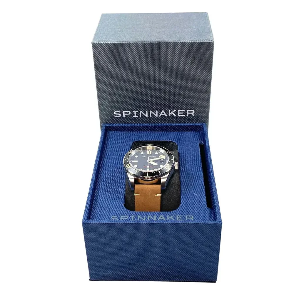 Spinnaker Croft Mid-Size Nomad Automatic Diver Watch Black Bezel SP-5100-01 Box